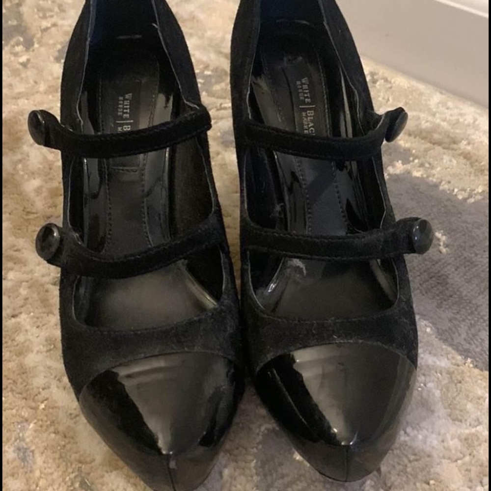 White House Black Market Black 4 Inch Heel Size 6